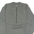 Military Mens Heavy Knit Jumper Grey 1 2 Zip Chunky Knit Wool XL Discount