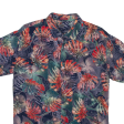 Slim Fit Mens Hawaiian Shirt Blue Floral S For Cheap