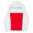 CHAMPION Mesh Lined Boys Track Jacket White Colourblock L Supply