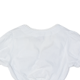 FUCHS Womens Cropped Top White Crew Neck M For Discount