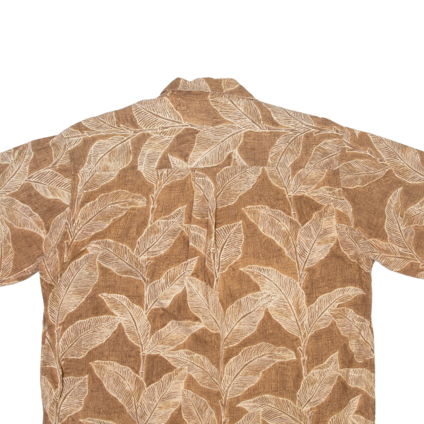 COOKE STREET Leaf Mens Hawaiian Shirt Beige M on Sale