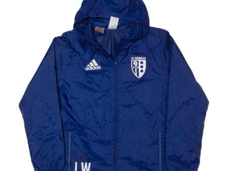 ADIDAS FC Reinach Boys Rain Jacket Blue Hooded 13-14Y Sale