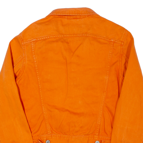 ROCKY Womens Denim Jacket Orange 90s M Online Hot Sale