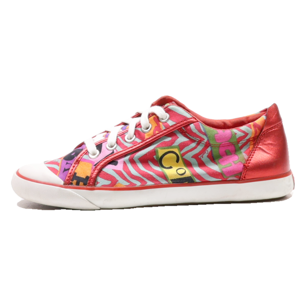 COACH Low Top Trainers Red Canvas Womens UK 7 Online now