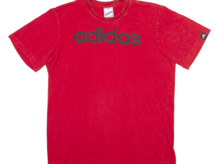 ADIDAS Mens T-Shirt Red M Sale