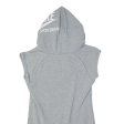 NIKE Hooded Womens Jumper Dress Grey Short Sleeve Knee Length M Online Hot Sale