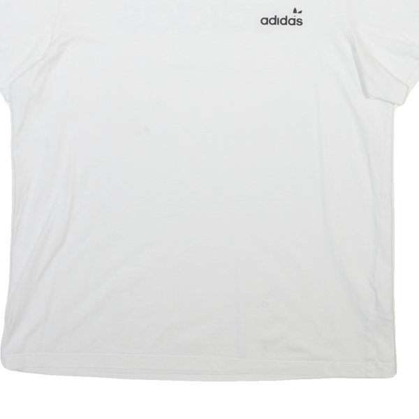 ADIDAS Mens T-Shirt White L For Cheap