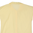 CHANTAL Semi Sheer Womens Blouse Yellow Collared Sleeveless M Hot on Sale