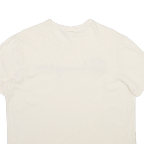 CHAMPION Mens T-Shirt Cream M Online now