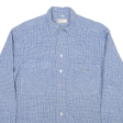 FRY DAY Mens Shirt Blue Check Long Sleeve M For Cheap