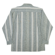 BLACKSMITH Mens Shirt Grey Striped Long Sleeve M Hot on Sale