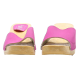 SAND & SUN Chunky Heels Pink Leather Womens UK 4 Discount