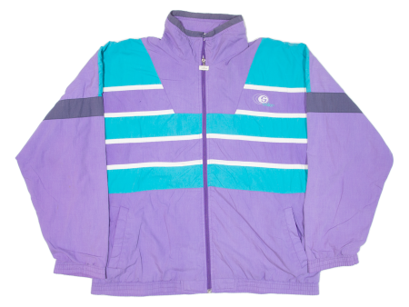 SALLER Womens Track Jacket Purple Colourblock XL Online