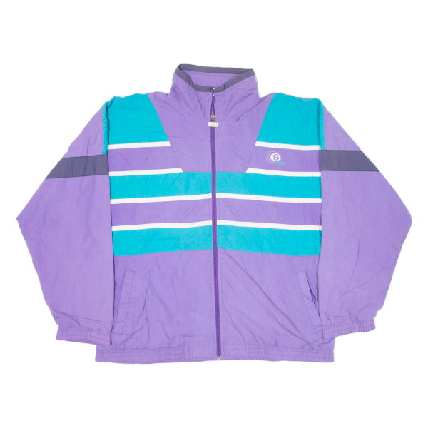 SALLER Womens Track Jacket Purple Colourblock XL Online