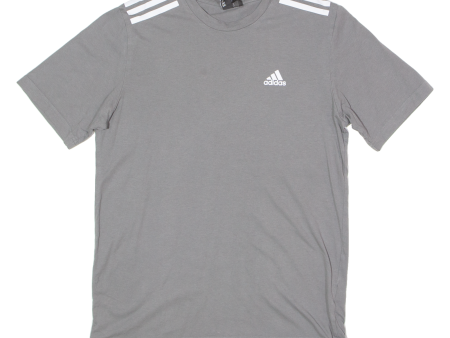 ADIDAS Mens T-Shirt Grey Crew Neck S Sale