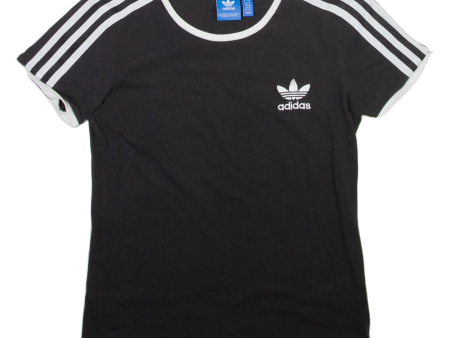 ADIDAS Womens T-Shirt Black UK 8 Online Sale