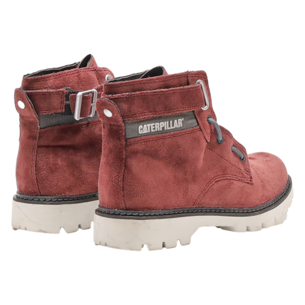 CATERPILLAR Lace-Up Boots Red Synthetic Womens UK 7 Discount