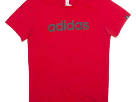 ADIDAS Mens T-Shirt Red S on Sale