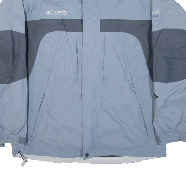 COLUMBIA Omni-Tech Mens Coat Blue Nylon L Fashion