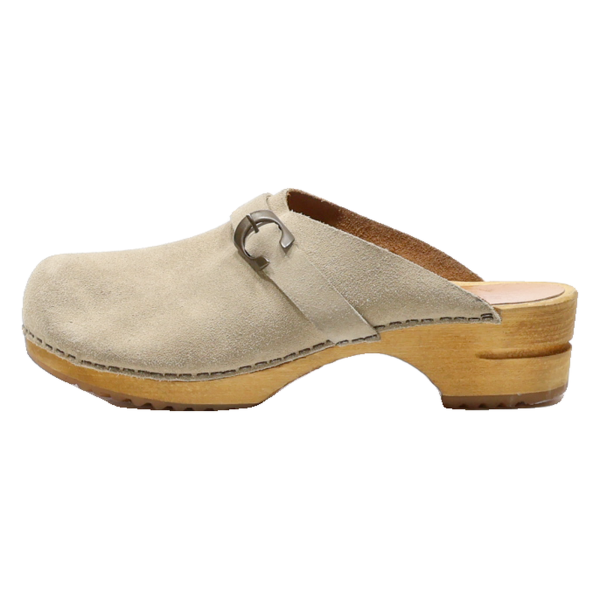 SANITA Clog Shoes Beige Suede Womens UK 7 Online Hot Sale