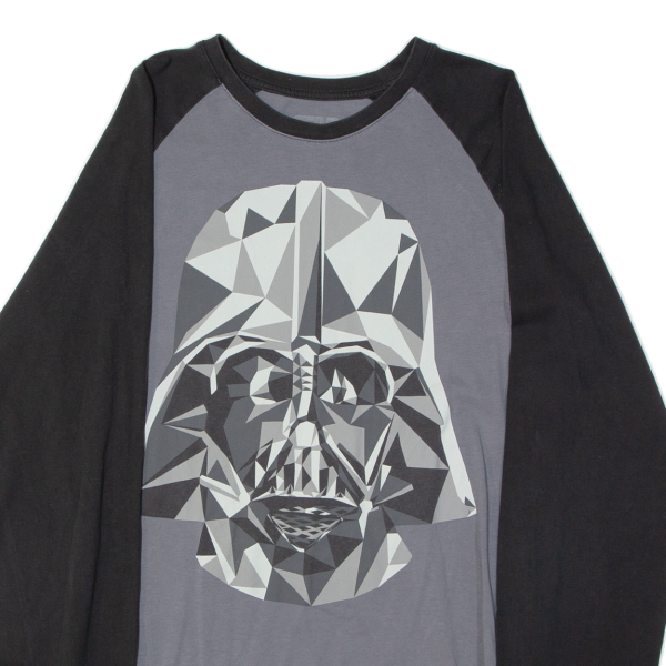 STAR WARS Mens T-Shirt Grey Long Sleeve S Supply