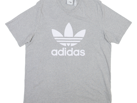 ADIDAS Mens T-Shirt Grey L Online Hot Sale