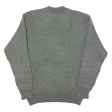 Military Mens Heavy Knit Jumper Grey 1 2 Zip Chunky Knit Wool XL Discount