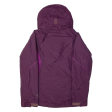 COLUMBIA Fleece Lined Womens Jacket Purple 90s Hooded S Online Sale