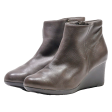 CLARKS Ankle Boots Grey Leather Womens UK 4 Sale