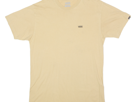 VANS Mens T-Shirt Beige Crew Neck L Online now