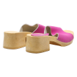 SAND & SUN Chunky Heels Pink Leather Womens UK 4 Discount