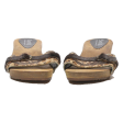 SANITA Slider Sandals Brown Leather Womens UK 6 For Cheap