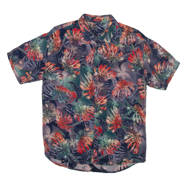 Slim Fit Mens Hawaiian Shirt Blue Floral S For Cheap