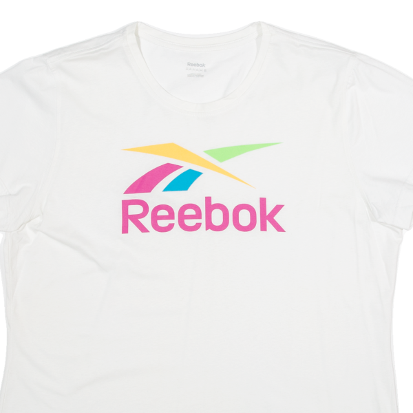 REEBOK Womens T-Shirt White 2XL Online