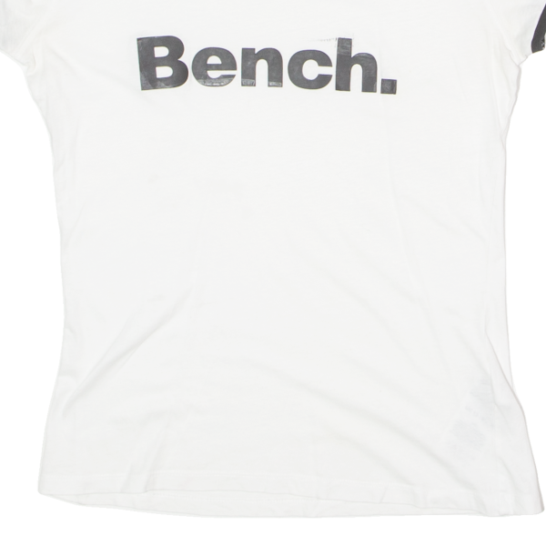 BENCH Womens T-Shirt White UK 12 Online