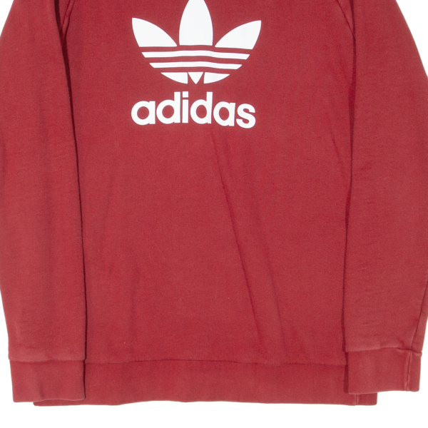 ADIDAS Mens Sweatshirt Red M Sale