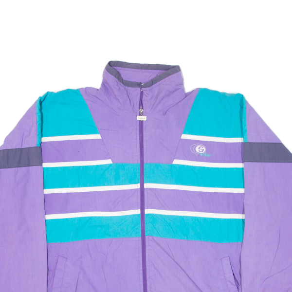 SALLER Womens Track Jacket Purple Colourblock XL Online