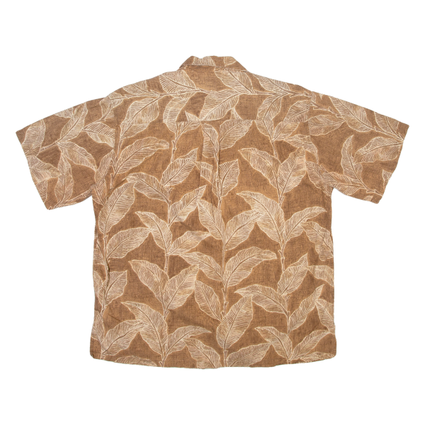 COOKE STREET Leaf Mens Hawaiian Shirt Beige M on Sale