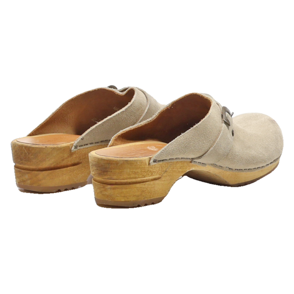 SANITA Clog Shoes Beige Suede Womens UK 7 Online Hot Sale