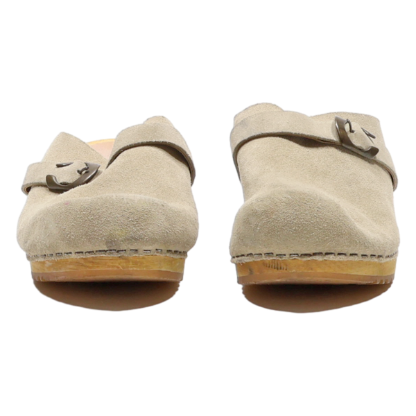 SANITA Clog Shoes Beige Suede Womens UK 7 Online Hot Sale