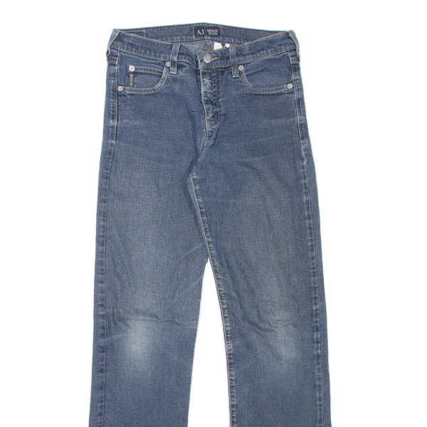 ARMANI JEANS Womens Jeans Blue Regular Straight Stone Wash W26 L31 Online now