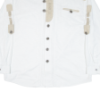 STICKERPOINT Mens Plain Shirt White Linen Long Sleeve XL Fashion