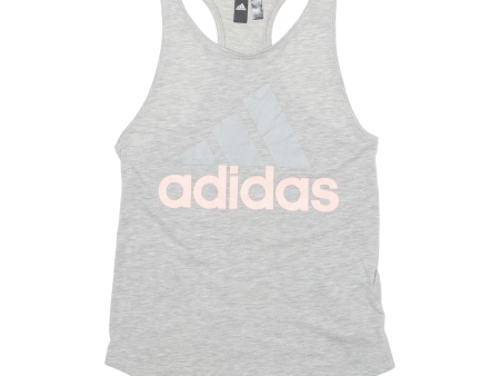 ADIDAS Womens Vest Grey Sleeveless S Fashion