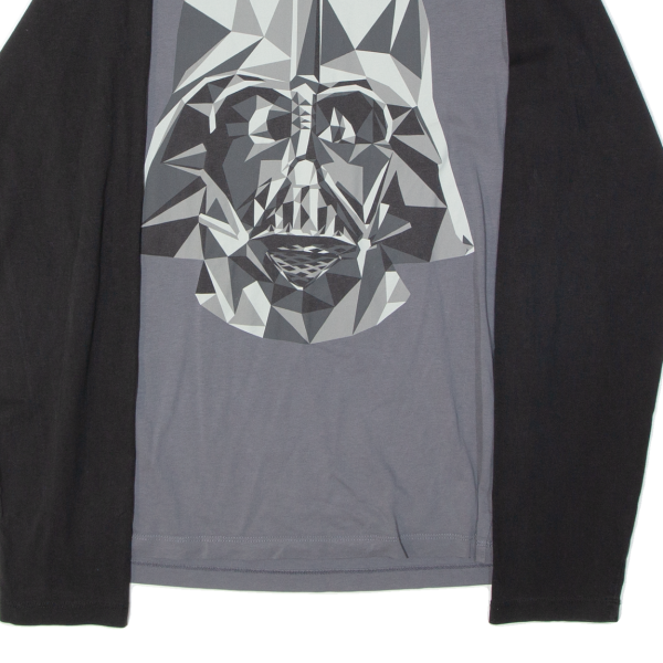 STAR WARS Mens T-Shirt Grey Long Sleeve S Supply