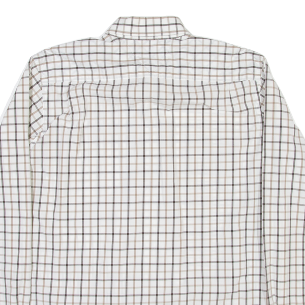 TOMMY HILFIGER Mens Shirt White Check Long Sleeve L Cheap