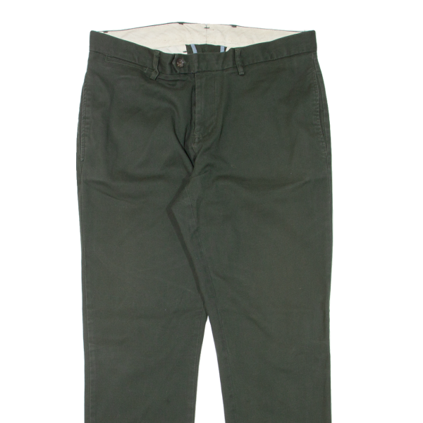 TOMMY HILFIGER Mens Trousers Green Regular Straight W34 L32 For Discount