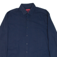 HUGO Slim Fit Mens Plain Shirt Blue Long Sleeve XL Online Sale