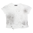 RELIGION Paint Splatter Womens T-Shirt White M Online Sale