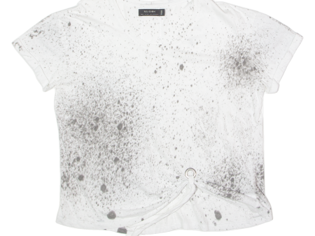 RELIGION Paint Splatter Womens T-Shirt White M Online Sale