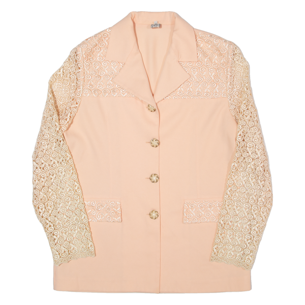 CETIN Lace Sleeves Womens Blazer Jacket Pink 90s M Online Sale